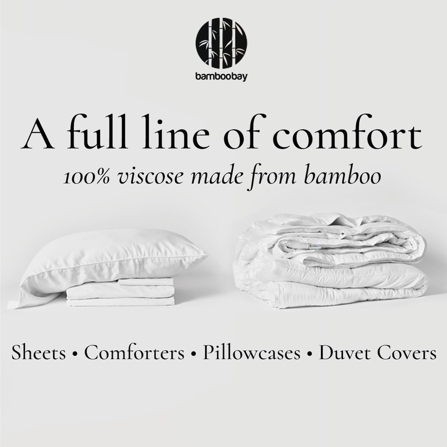 Bamboo Bay 4 Piece Queen Size Sheet Set, 100% Viscose Made from Bamboo, Breathable, Ultra Soft Cooling Bed Sheets for Hot Sleepers, Beddings with Deep Pockets Fit 16' Mattress, Ivory