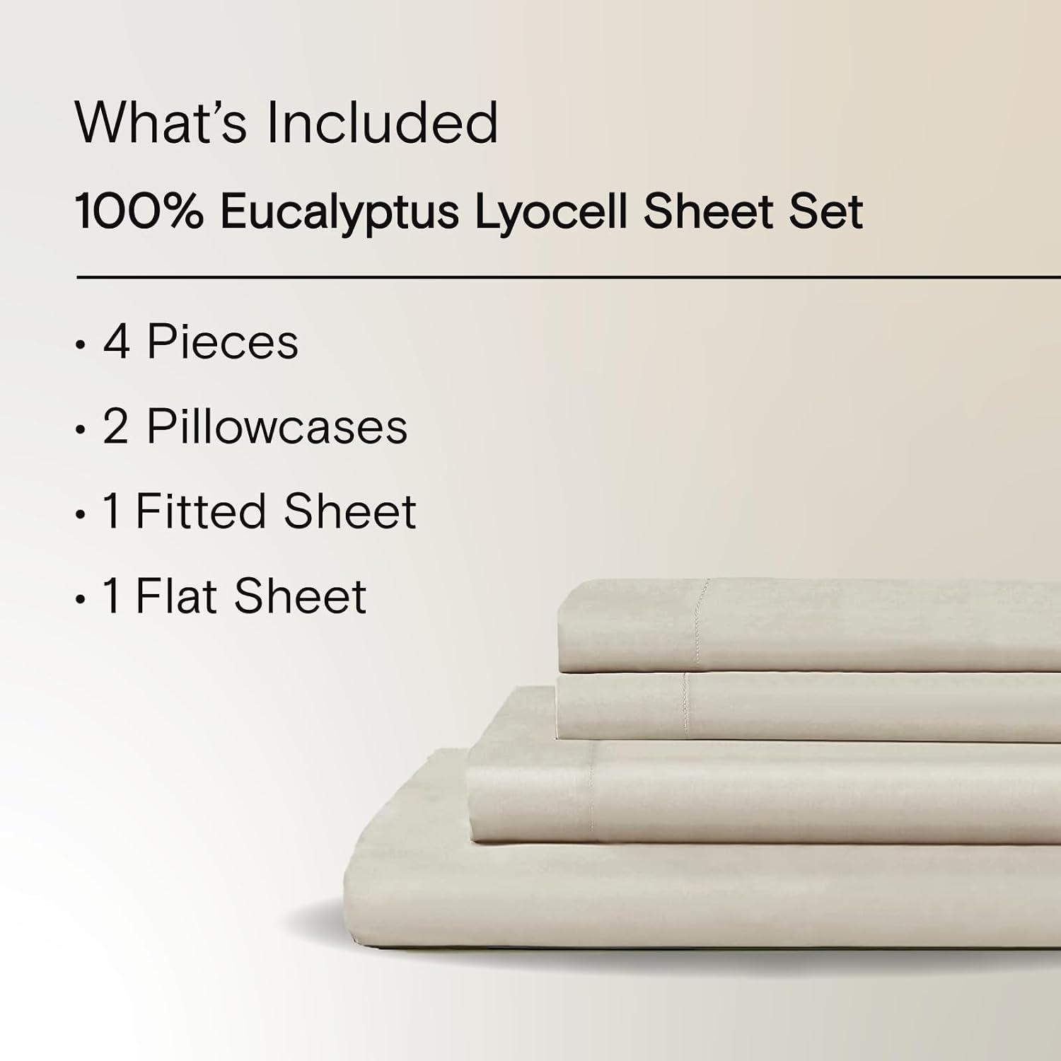 Sijo AiryWeight Tencel Sheet Set, 100% Lyocell Derived from Eucalyptus, Buttery Soft, Architectural Digest Best Cooling Sheets Winner - 4pc - 2 Pillowcases 1 Fitted 1 Top (Fog, Cal King)