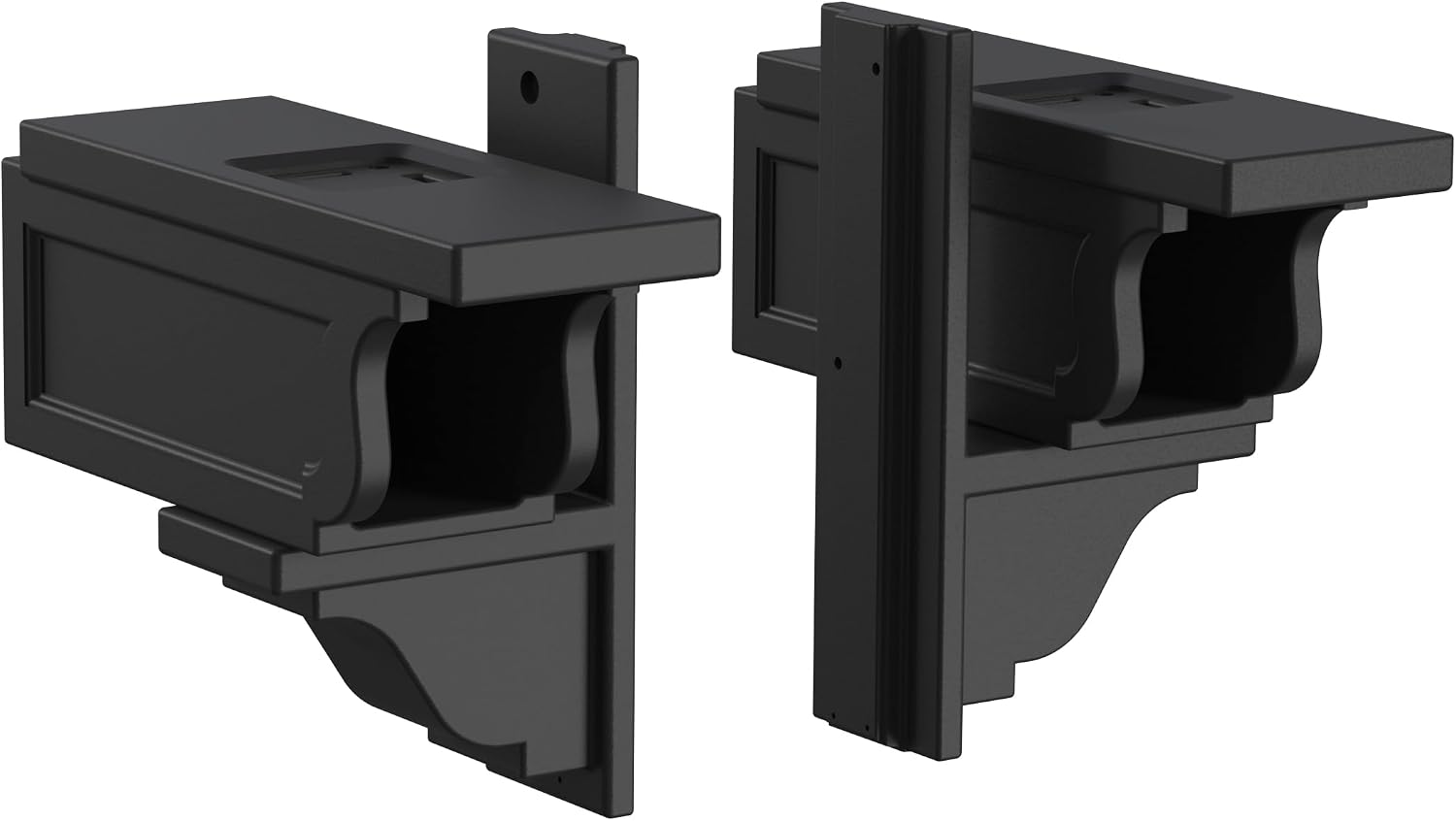 Mayne Rockport Double Arm Mail Post - Black - 18in L x 23in W x 56.5in H - Standard Post, 2x Paper Holder Arms (5811-B)
