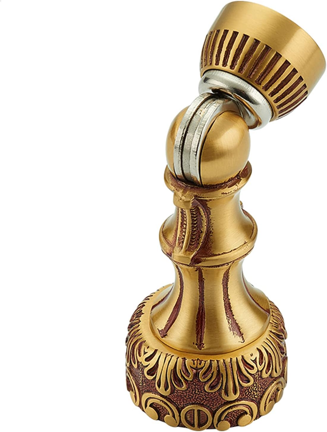 Anti-Collision Magnet Door Stopper, Metal Magnetic Door Stop Bronze with Screws Need to Drill for Wall Or Floor Mount Door Holder, Keep Door Open,a(Satin Nickel)