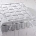 Royal Hotel Bedding Plush Mattress Topper, Split King, Consist of 2 Twin XL Toppers for Adjustable King Bed, 2 Inches Hypoallergenic Overfilled Down Alternative Anchor Bands Mattress Topper