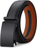Automatic Ratchet Belt for Men - Genuine Leather Dress & Casual Use, Adjustable Buckle