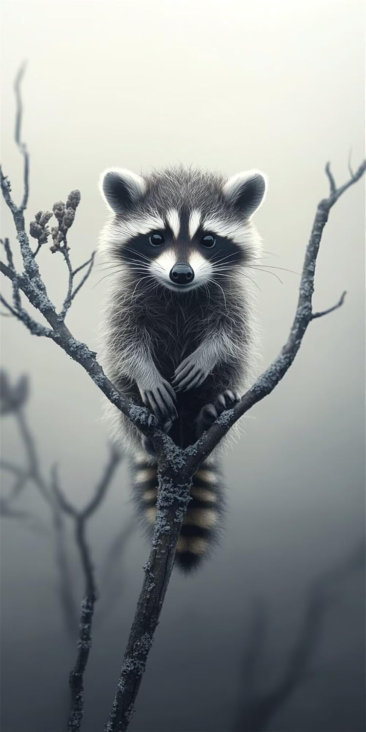 Diamond Art Kits for Adults Raccoon Diamond Painting Kits, 5D DIY Round Animal Full Drill Dimond Art Paintings Rhinestones Crafts for Adults for Gift Home Wall Decor, Large Size 36 x 72 Inch, Model999