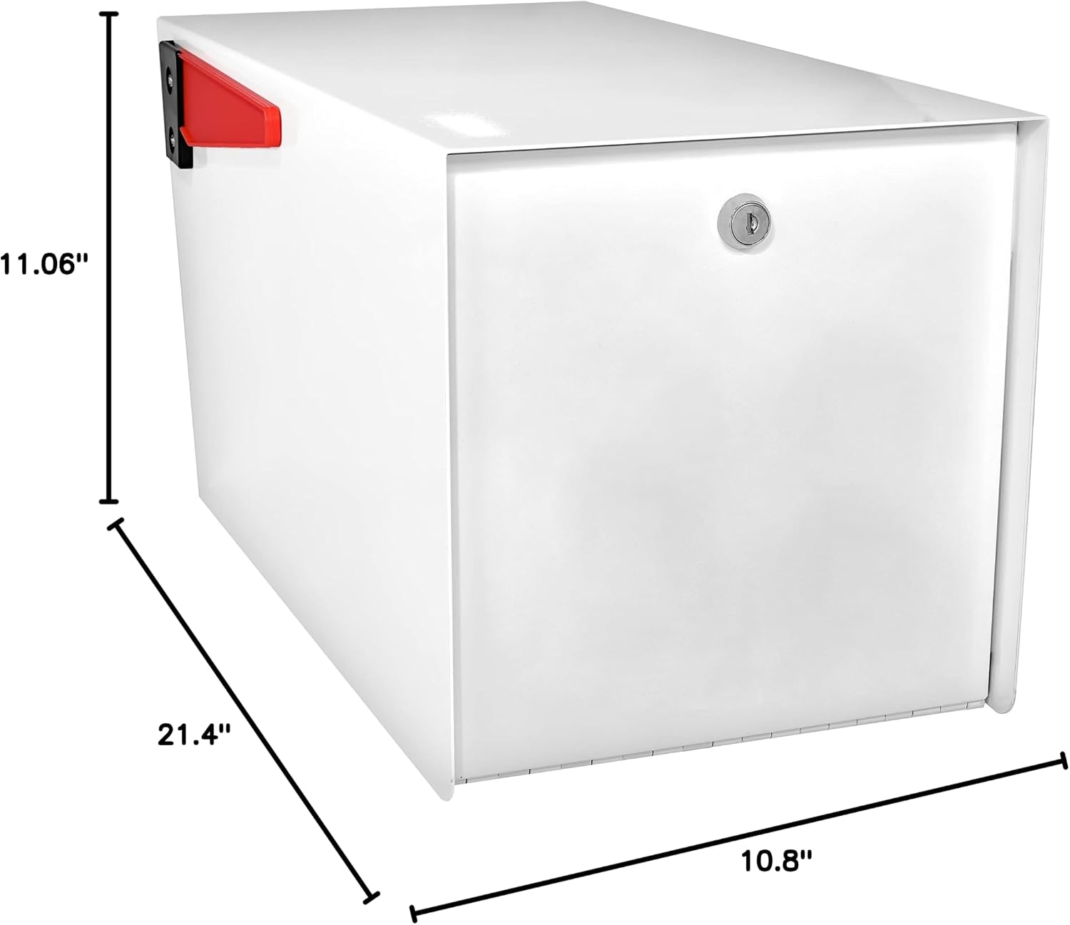 Mail Boss 7529V Mail Manager Street Safe Locking Security Mailbox, Alpine White