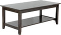 Solid Wood Coffee Table - Dark Walnut Wood Finish, Classic Design