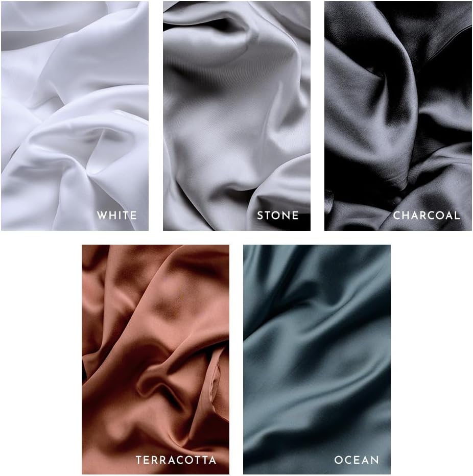LUXOME Luxury Duvet Cover | Oversized Fit | 100% Viscose from Bamboo | Silky Soft Feel | Thermal-Regulating | 2X Cover Ties | King/Cal King - 108'x98' | Stone