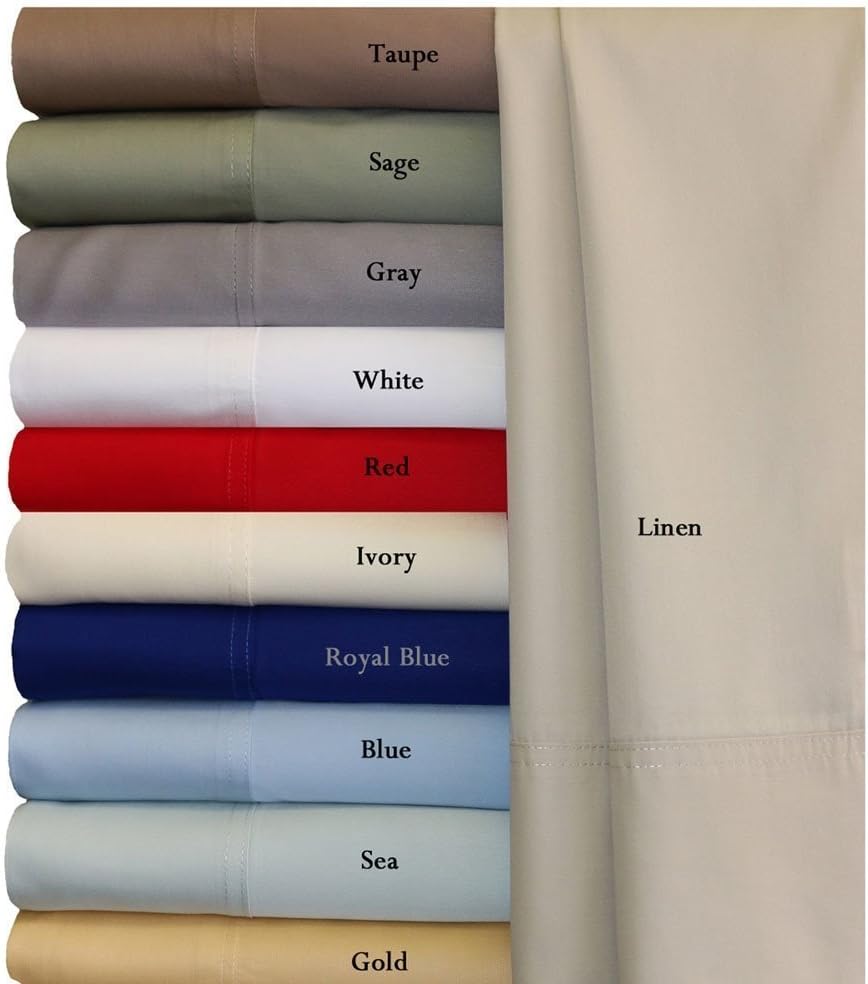 Royal Hotel Bedding Soft Hotel Cooling Sheets for Hot Sleepers, 5PC Organic Viscose Derived from Bamboo Sheets, Sheet and Pillow Cases Set - Deep Pocket (Split Cal-King - Periwinkle)