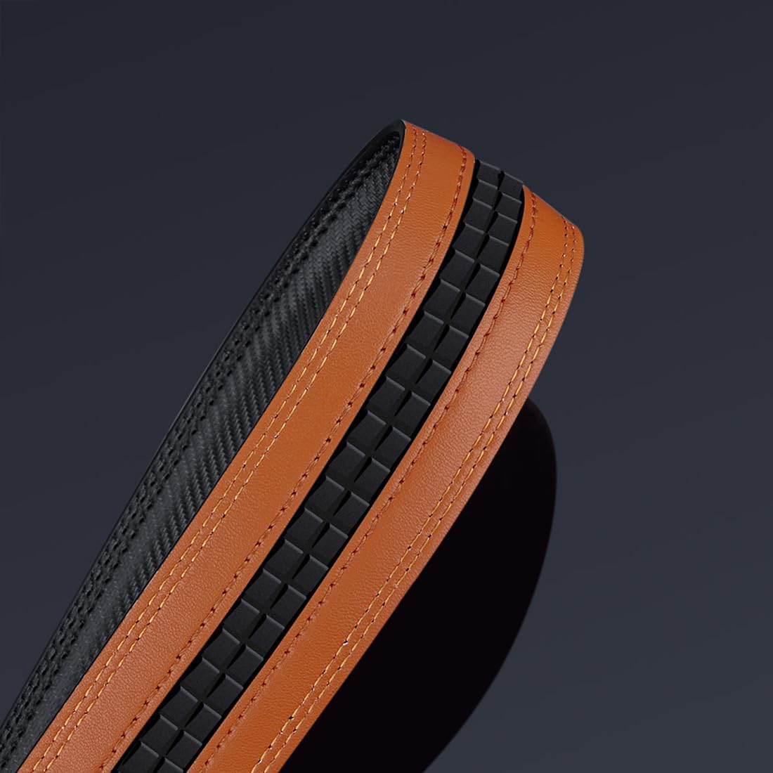 Automatic Ratchet Belt for Men - Genuine Leather Dress & Casual Use, Adjustable Buckle