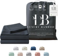 Split King Size Sheet Set | 2 Fitted Sheets for Sleep Number & Adjustable Beds | Organically Grown | Ultra Soft & Cooling |100% Viscose | 17' Deep Pocket [Charcoal Grey]