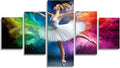 Color Diamond Art 5 Piece Diamond Painting Dancers 5D DIY Full Round Drill Dimond Art Paintings Rhinestones Crafts for Adults Gem Painting for Home Decor, Large Artwork for Wall 36 x 70 Inch, Model171