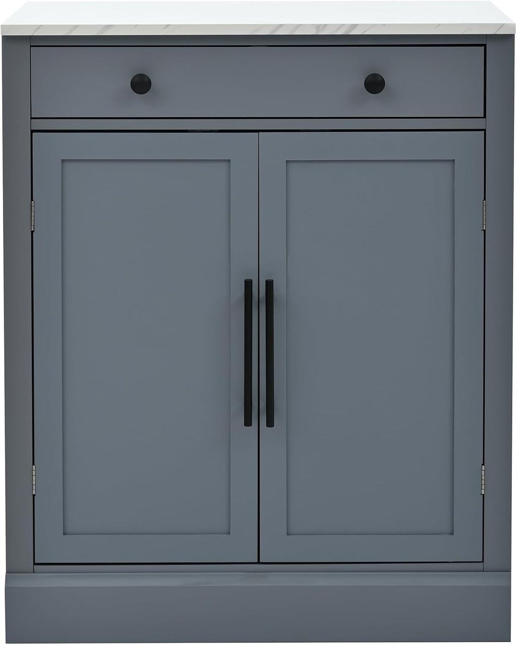 Modern Kitchen Pantry Storage Cabinet, Buffet Food Storage, Buffet Cabinet with 2 Adjustable Shelves and 2 Door Shelves, Set of 2