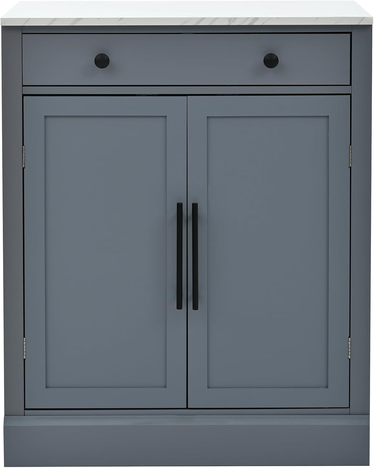 Modern Kitchen Pantry Storage Cabinet, Buffet Food Storage, Buffet Cabinet with 2 Adjustable Shelves and 2 Door Shelves, Set of 2