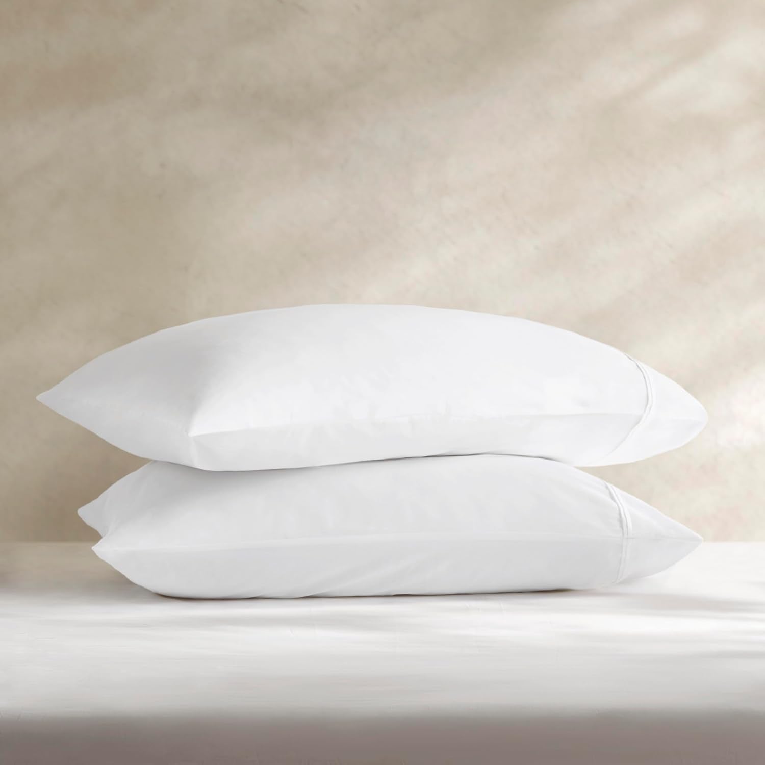 Harbor House Luxury 100% Egyptian Cotton Sheet Set, 400 Thread Count Sateen Weave, Soft & Breathable Bed Sheets with Deep Pocket, 4-Piece Queen Bedding Set, Bright White