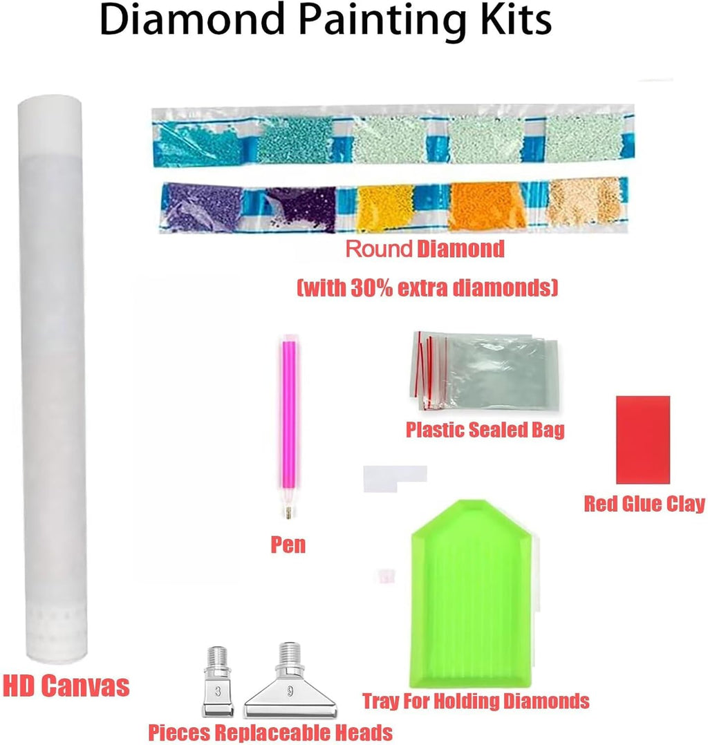 Mountain Diamond Art Kits for Adults, Landscape Diamond Painting Large 48'x36', 5D DIY Gem Art Crafts for Adults Mosaic Kits, Full Drill Round Dimond Dots Crystal Paintings for Home Decor -zjn2501122