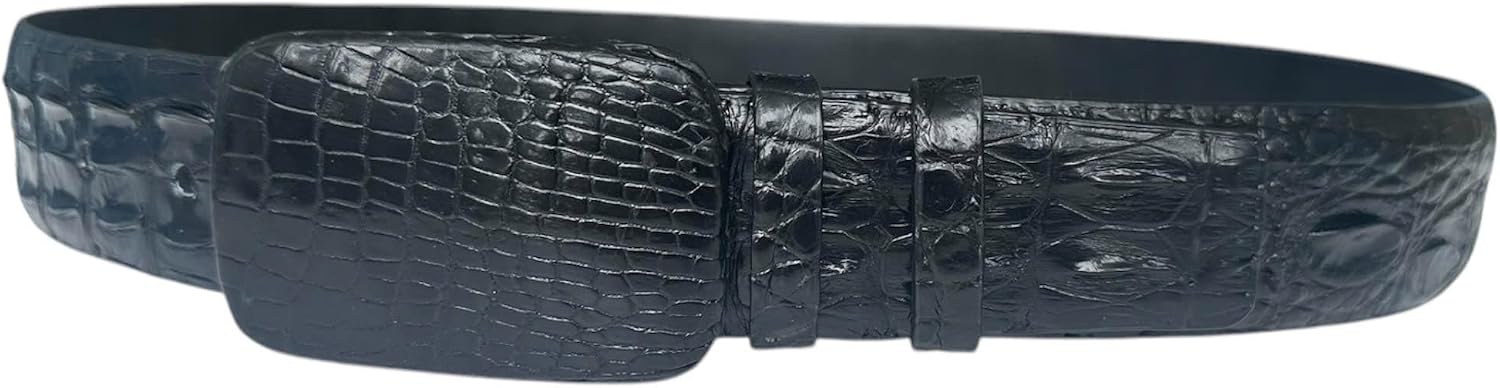 Genuine Alligator Leather Belts Buckle for Men, Crocodile Skin Belt for Mens