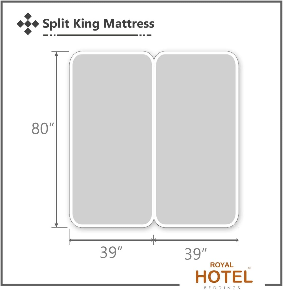 Royal Bedding Viscose Made from Bamboo Sheets, Silky Soft and Naturally Pure Fabric, 100% Woven Sheets for Cooling Sleep, 5PC Set, Split-King Size, Ivory