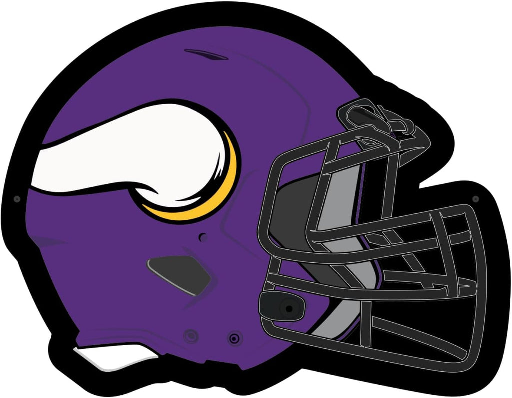 Team Sports America Evergreen NFL Minnesota Vikings Ultra-Thin LED Light Wall Sign Decor | Full Size Replica Helmet | 19.5 x 15 Inches | Made in the USA