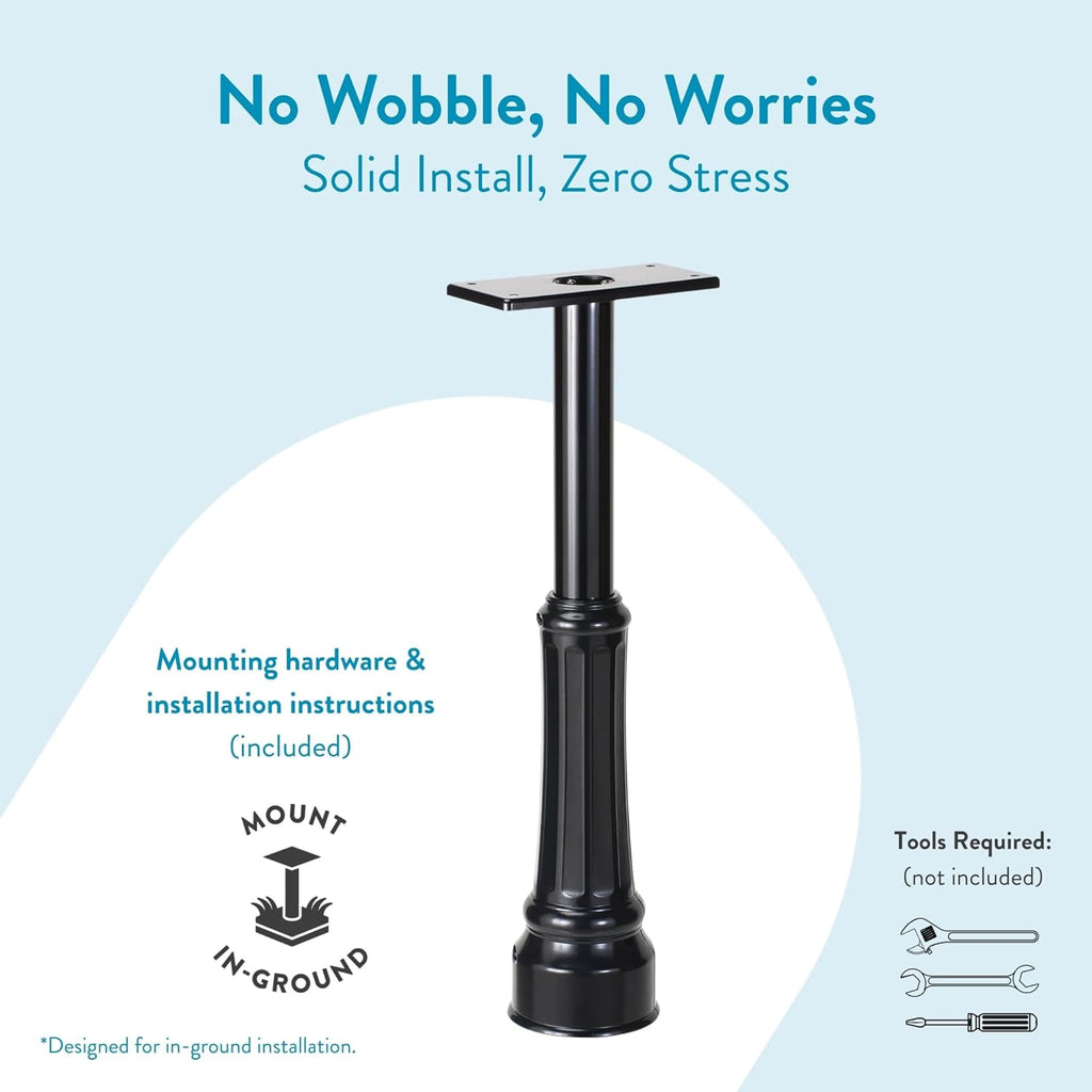 ARCHITECTURAL MAILBOXES 7507B Basic Post with Decorative Cover Black