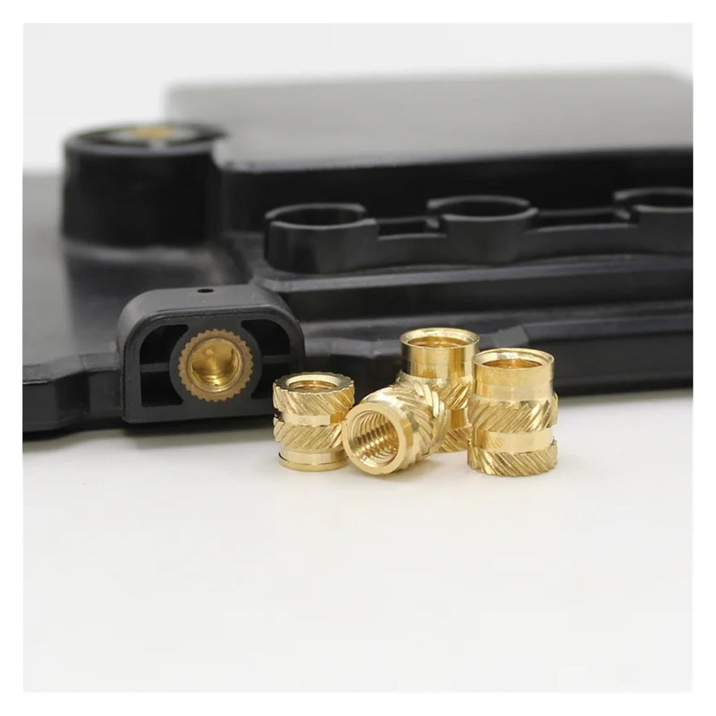 Brass Metric Knurled Nuts，Heat-Set Threaded Insert Brass Threaded Insert Nut Kit M2 M2.5 M3 M4 M5 M6 M8 Hot Melt Heat Knurled Embed Injection Copper Insertnut(1240pcs M3m4)
