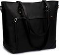 S-ZONE Vintage Genuine Leather Shoulder Bag Work Totes for Women Purse Handbag with Back Zipper Pocket Large