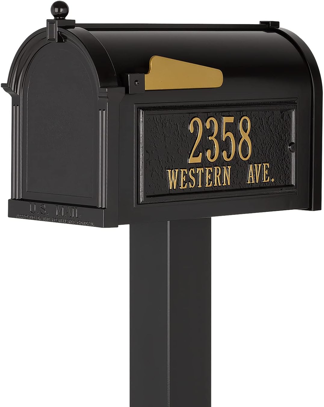 Whitehall Premium Mailbox Package - Black, Extra Large