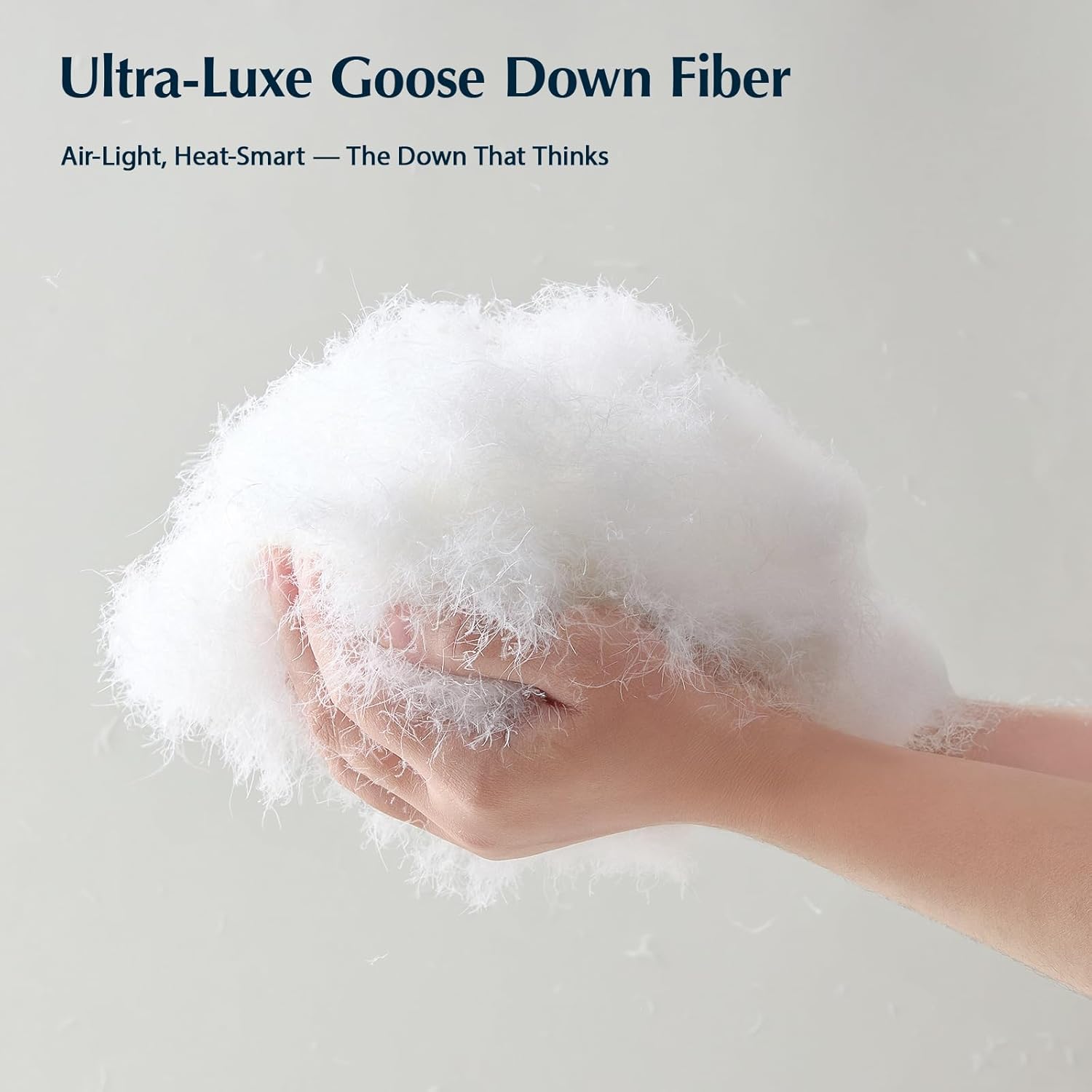 Pacific Coast Goose Feather Down Fiber Comforters King Size, Extra Fluffy White Duvet Insert, Ultra-Soft, Breathable, All Season Hotel Luxury Bedding Comforters, 8 Corner & Center Loops (106'x90')