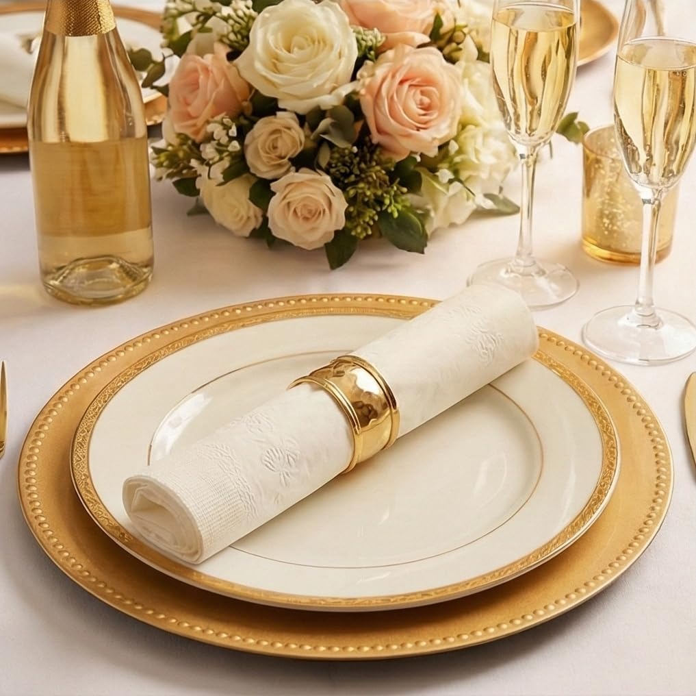 2400 White Dinner Napkins 2-Ply - Eight Fold - 16.5'X15' - Dinner Napkins Disposable, Guest Bathroom Essentials, Perfect for Wedding, Bridal Shower Napkins And Party, Napkins Bulk