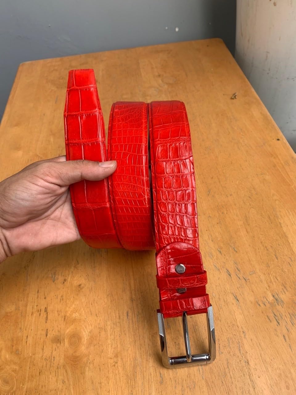 Genuine Alligator Leather Belts for men, Real Crocodile Men's Belts, Strap Width 1.5'