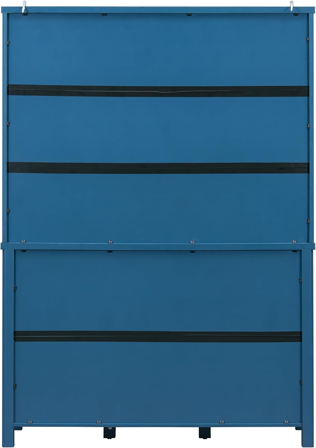 Farmhouse 74.8''H High Freestanding Kitchen Pantry, 53''Lx20''W Wooden Large Cupboard Storage Cabinet with Door Shelves, Adjustable Shelves, Pull-Out Trays and Drawers (Blue-6ds)