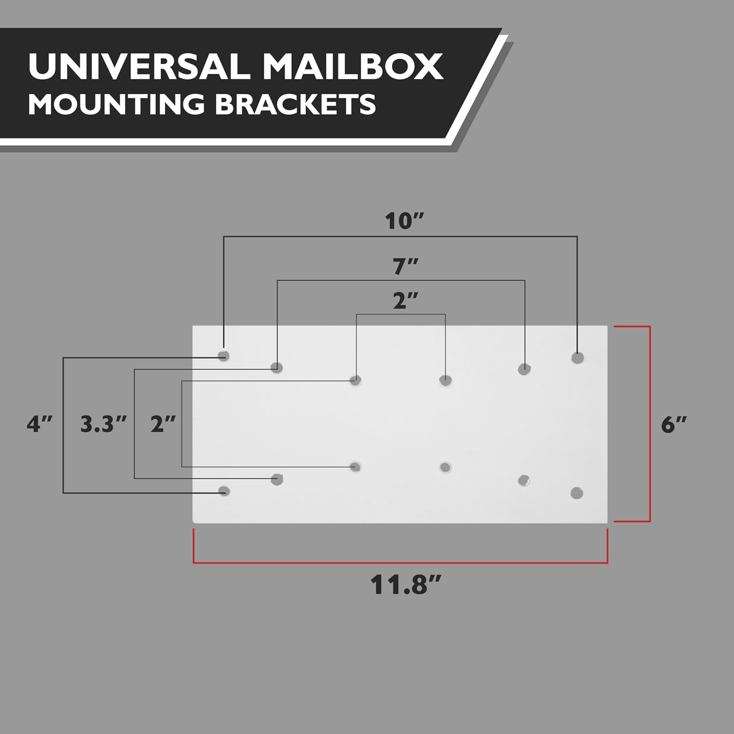 Ilyapa White Mailbox Post for Outside - 43x4x4 inch Modern Metal Mailbox Post Sleeve with Two Universal Mounting Plate Brackets for Residential