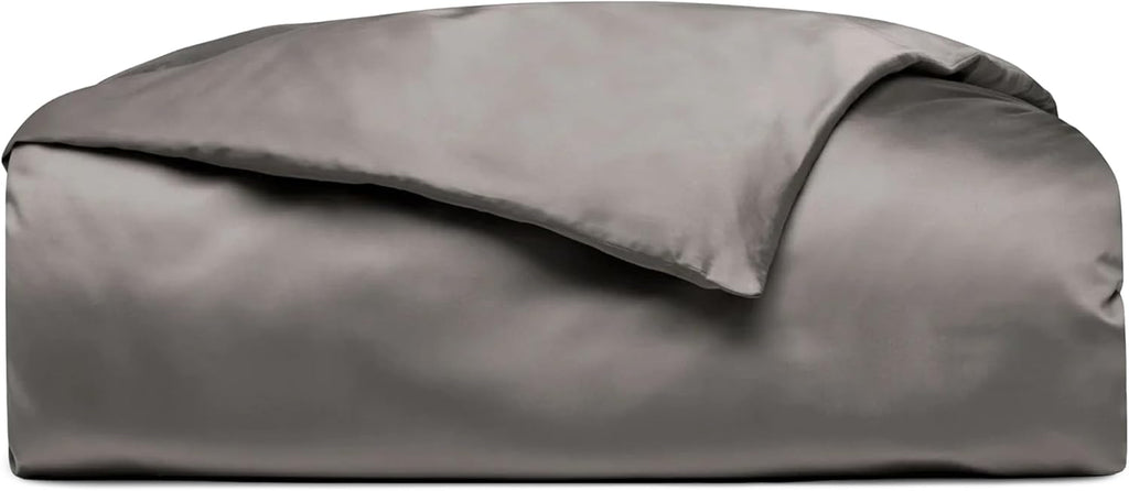Cozy Earth Luxury Duvet Cover Queen - 100% Viscose from Bamboo - Ultra-Soft, Cooling & Lightweight Duvet Cover - Temperature-Regulating Bedding with Concealed Zip & Interior Snap Closures - Charcoal