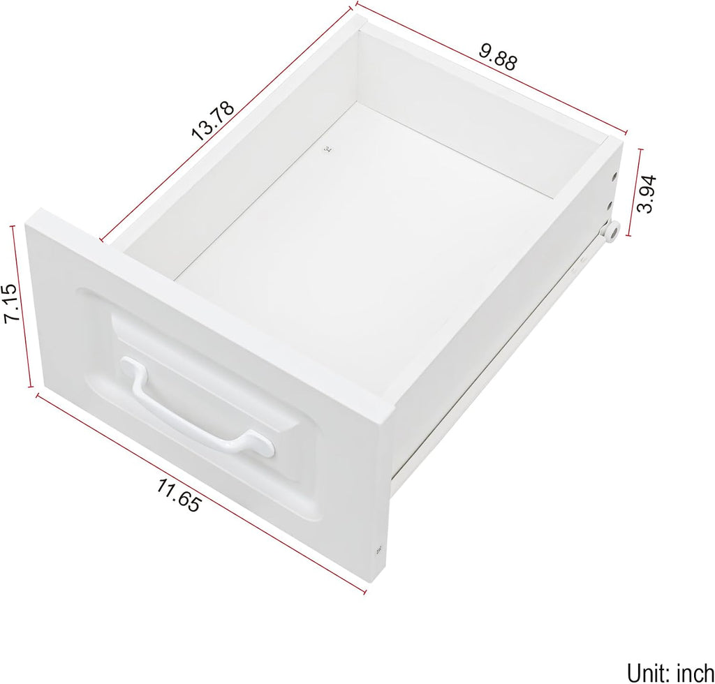 ZeHuoGe L-Shaped Corner Computer Desk for Home Office or Study Desk, Study Modern Style Table with Drawers, Bookshelf & Hutch, 2-in-1 L-Shaped Design, Large Working Space (White)