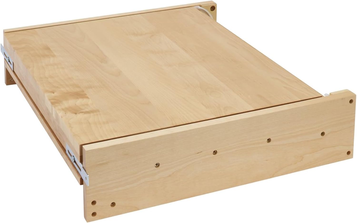 Rev-A-Shelf Pull Out Tambour Table/ Counter Extension Top for 21.77' Drawers, Sliding Kitchen Cabinet Storage Shelf, Maple Wood, 4TT-2133-1