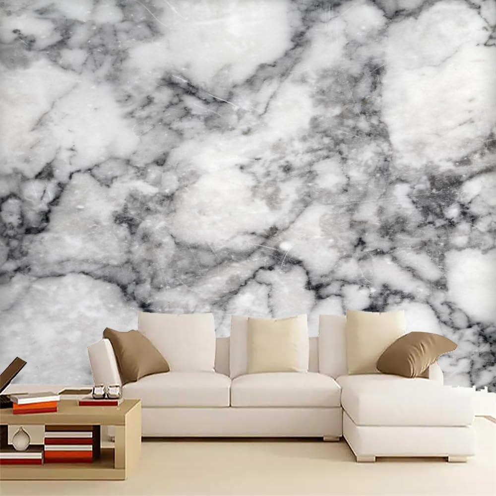 ELGADO Marble Photos Wall Mural, Classic Pattern Murals High Resolution Pictures Poster,Large Wallpaper Mural Wall Decor for Bedroom Living Room Tv Background Room Decor,116' W x91 H