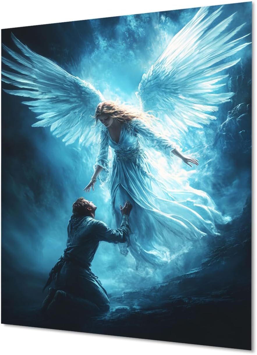 Angel Dimond Painting Kit, Demon Diamond Art Kits for Adults DIY 5D Full Square Dirll Crystal Dots Gem Art Paintings Embroidery Crafts Picture Beginners, Home Wall Decor, Gifts for Women 40x54in g4-7A
