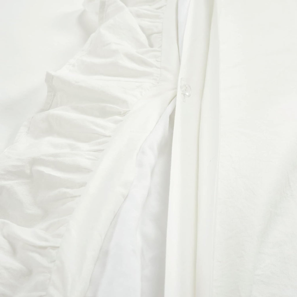 Lush Decor Ella Ruffle Lace 100% Cotton Duvet Cover, 3 Piece Set, Full/Queen, White - Cute Comforter - Queen Bedding Set - White Bedding Full Size - Coquette Decor - Neutral Lace Trim - Ruffle Trim