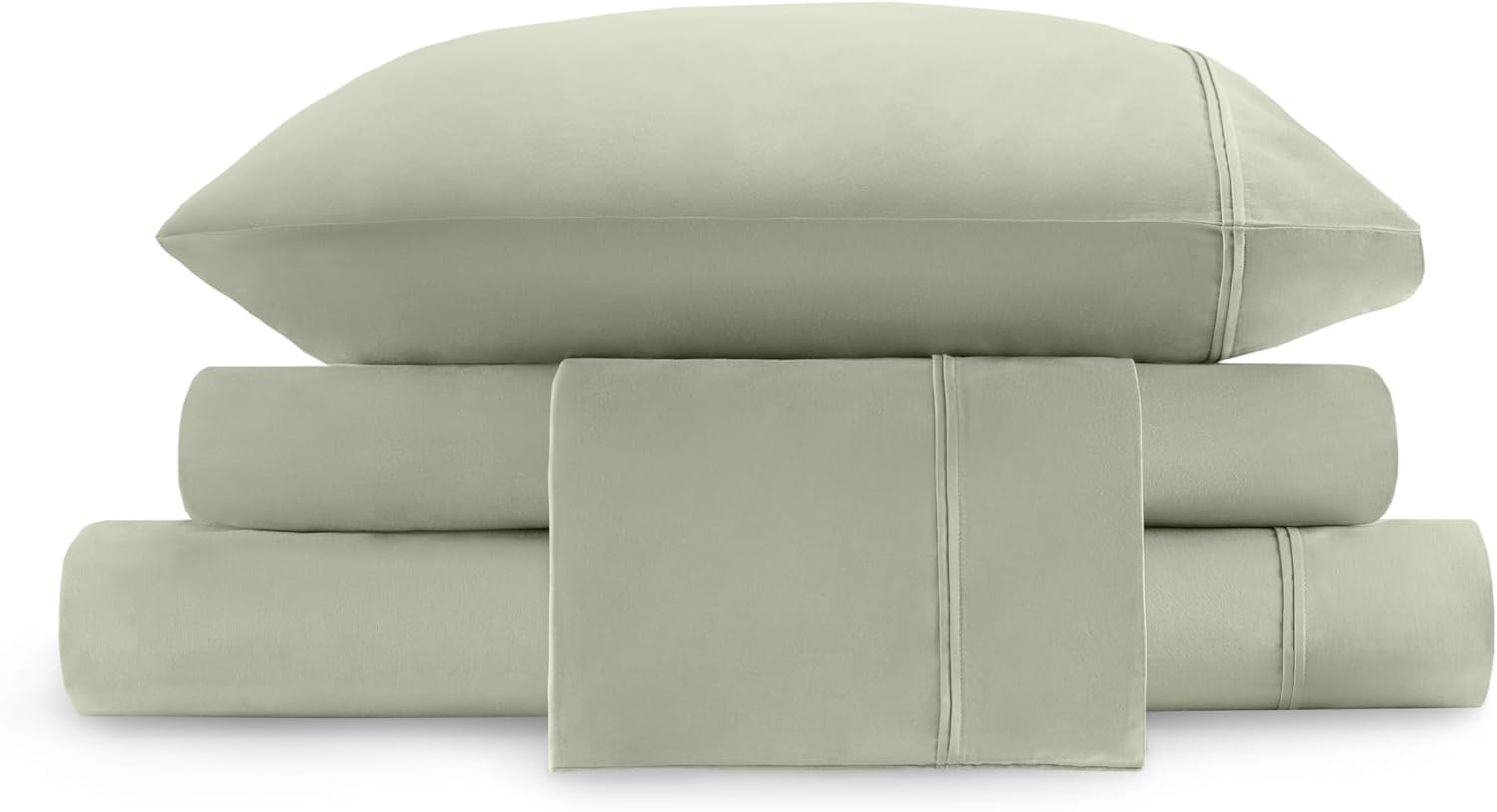 Harbor House Luxury 100% Egyptian Cotton Sheet Set, 400 Thread Count Sateen Weave, Soft & Breathable Bed Sheets with Deep Pocket, 4-Piece Cal King Bedding Set, Sage
