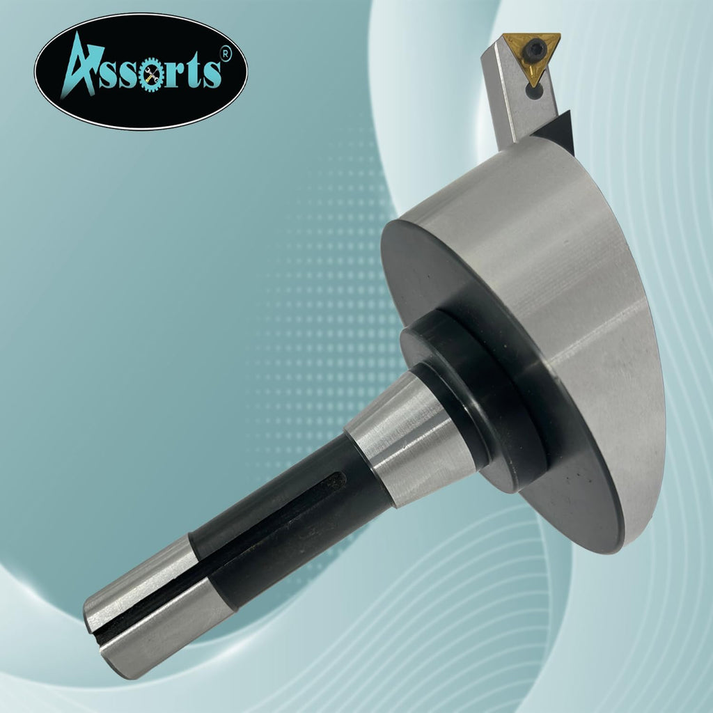 Large head size 4' Inch/ 100 mm diameter Fly cutter with Carbide Indexable tip facing tool (R8 Shank (7/16 UNF Drawbar))