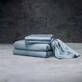LUXOME Luxury Sheet Set | 100% Rayon (Viscose) from Bamboo | Queen Size - Surf | Deep Pockets | 4-Piece Set (Fitted, Flat, 2 Pillowcases)