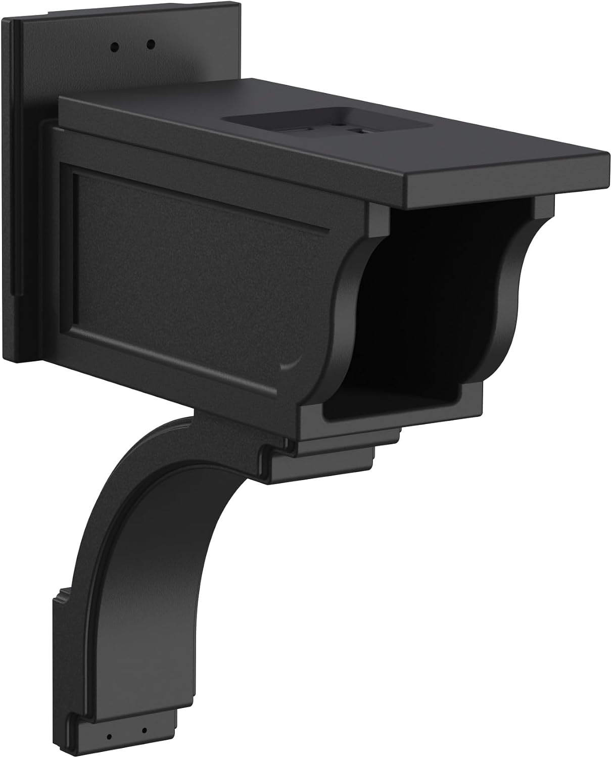 Mayne Inc. Liberty Single Arm Mail Post - Black - 31in L x 14in W x 64in H - Liberty Post & Arm, Hardware Kit (5805-B)