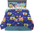 Spongebob Squarepants Kids Bedding Super Soft & Cozy Reversible Microfiber Comforter and Sheet Set with Sham, 7 Piece Queen Size, (Officially Licensed Product) by Franco
