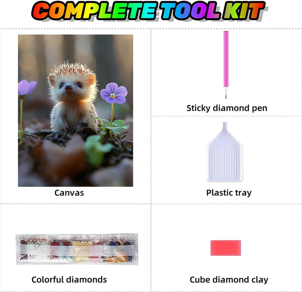 Flower Dimond Painting Kit, Animal Diamond Art Kits for Adults DIY 5D Full Square Dirll Crystal Gem Art Paintings Embroidery Crafts Picture Beginners, Home Wall Decor, Gifts for Women 36x48in l4-38