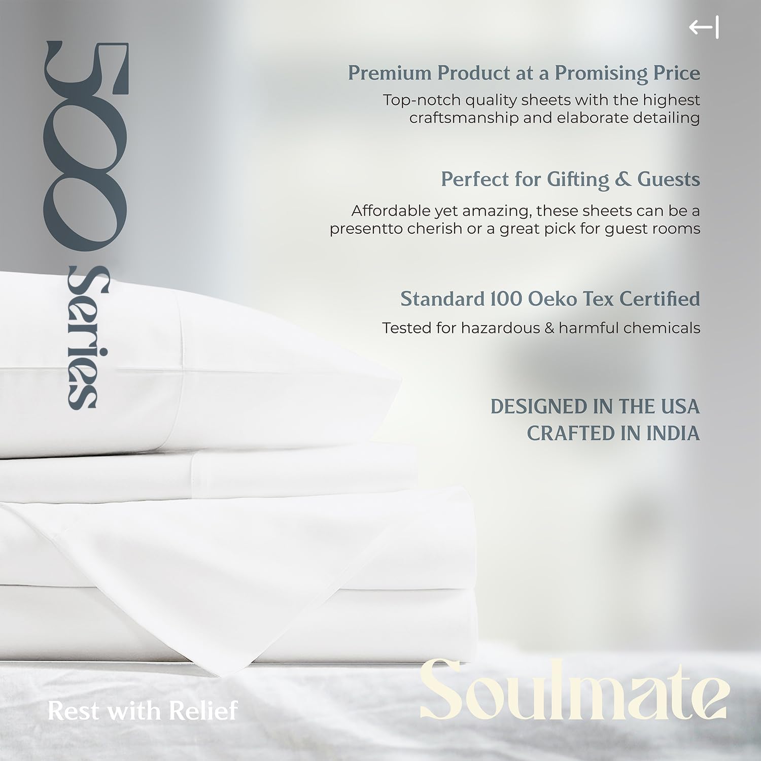 Mayfair Linen 100% Egyptian Cotton 2 Pack Full Sheet Set - Luxury 500 Series Soulmate Collection Cotton Sheets Full Size (8 PC, Light Blue), Silky Soft, Cooling 16' Deep Pocket Hotel Quality Sheet
