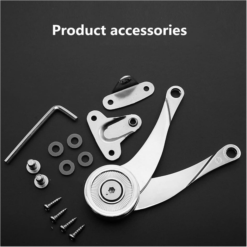 Hinges,Stainless Steel Door Hinge,T-Strap Heavy Shed, Hydraulic Randomly Stop Kitchen Cabinet Adjustable Polish Furniture Lift Up Flap Stay Support Hardware