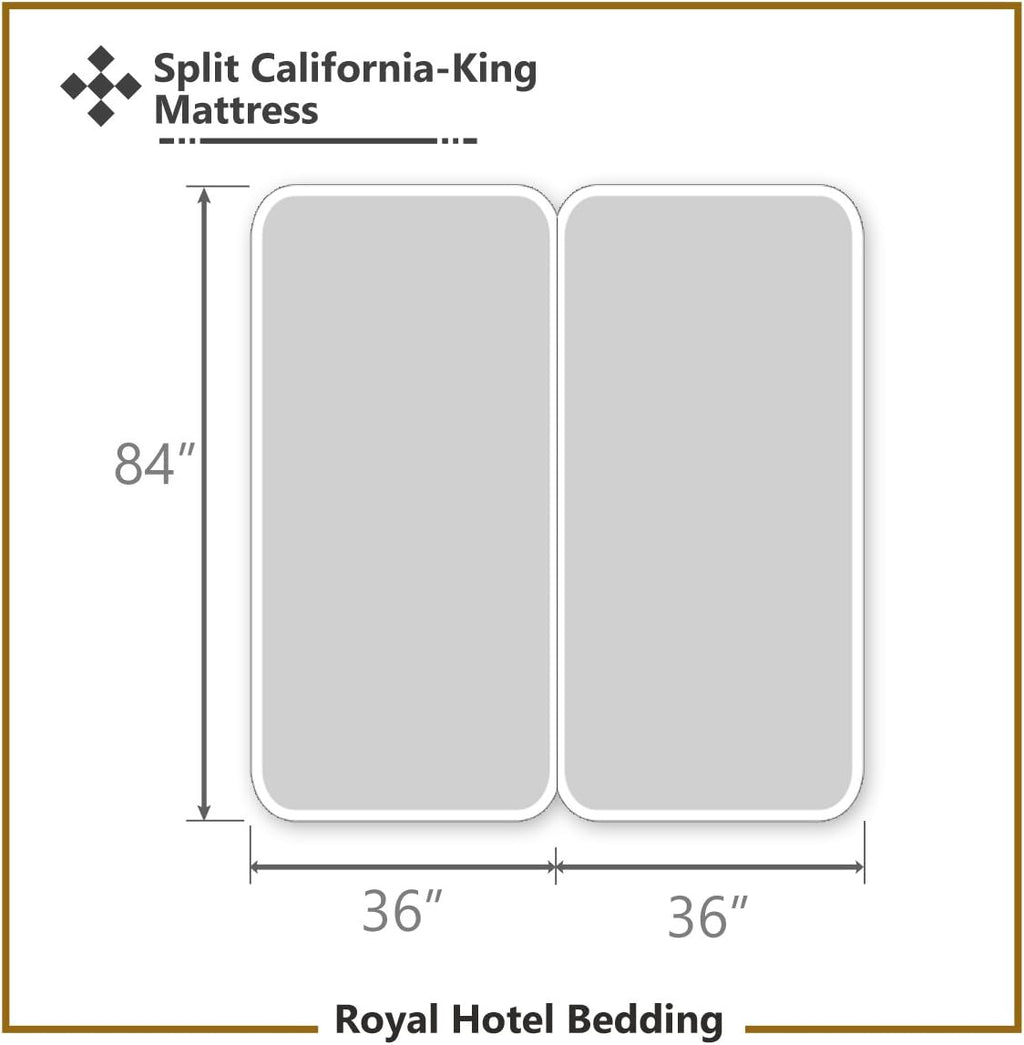 Royal Hotel Bedding 100% Natural Viscose Made from Bamboo Sheets, Soft Cooling Sheets, Breathable Hotel Sheet and Pillow Cases, 5 Piece Set - Adjustable California King Size - Split-Cal-King - Red