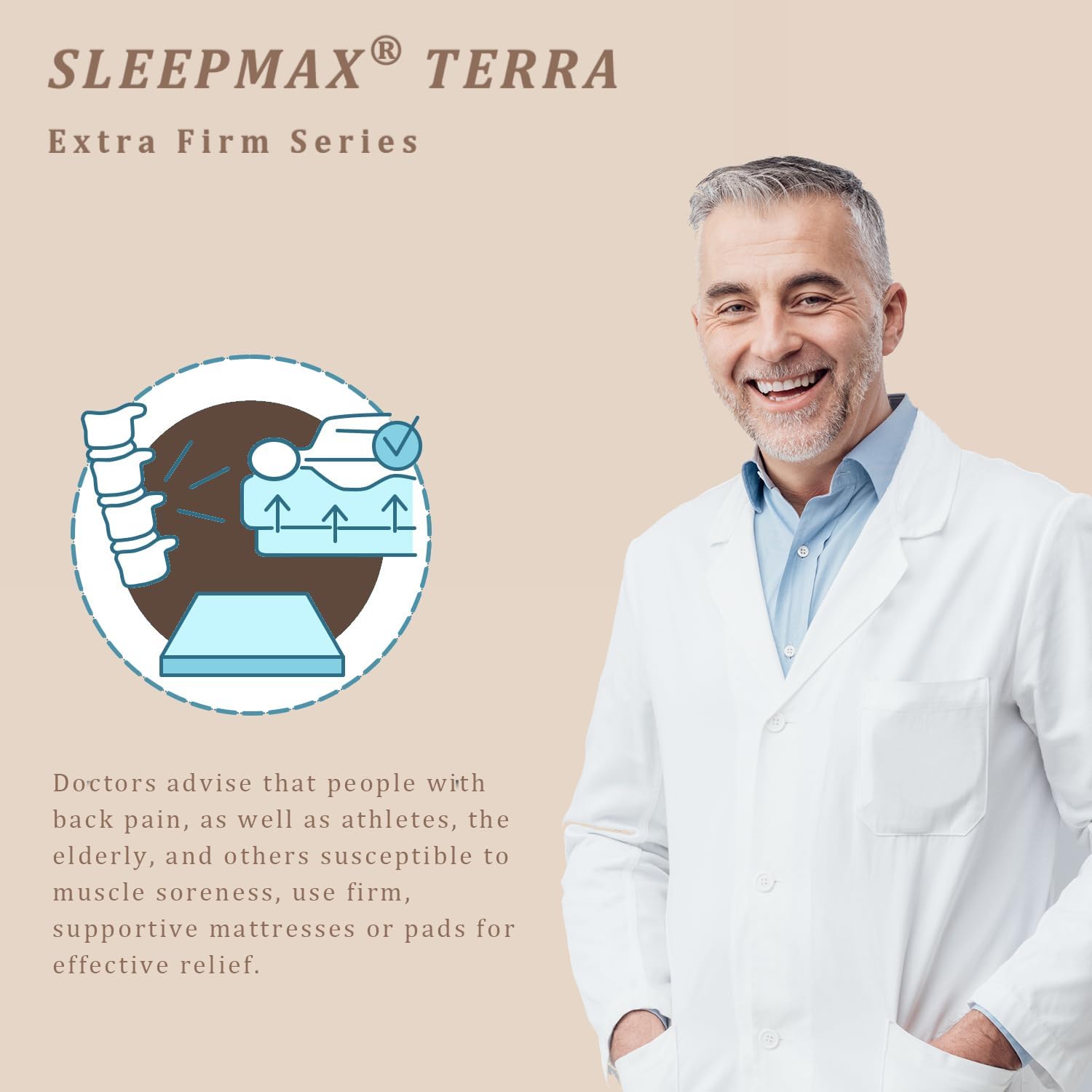 Sleepmax Extra Firm Mattress Topper Twin XL 4 Inch - Pressure Relief Memory Foam Bed Topper Extra Hard - Cooling High-Density Foam Mattress Pad - No Odor, CertiPUR-US Certified, Back Side Sleepers