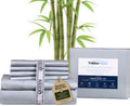Therapedic Organic Rayon Derived from Bamboo Queen Sheet Set | 1000TC 6-Piece Cooling Sheets Set, 16' Deep Pocket Fitted Sheet, 4 Pillowcases - Light Blue