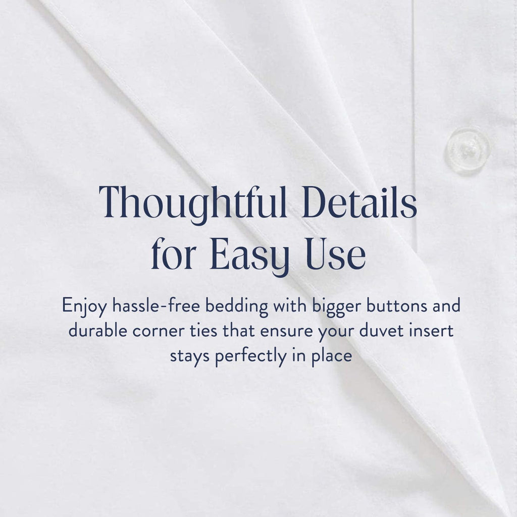 Brooklinen Luxury Sateen Duvet Cover Set - King/California King Size in White - Includes 1 Duvet Cover and 2 Pillowcases - 100% Cotton, 480 Thread Count