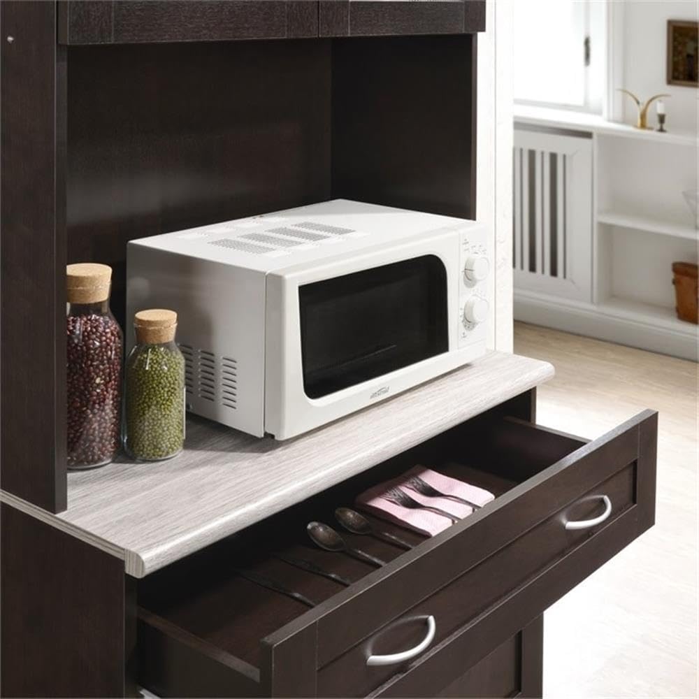 HODEDAH IMPORT Kitchen Cabinet, Chocolate
