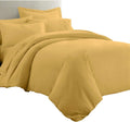Royal Tradition 8 Pieces Bed in a Bag Set: Queen Size, Viscose from Bamboo, Solid Gold (Sheet Set & Duvet Cover Set) + White Down Alternative Comforter